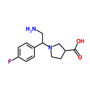 1-[2-aMino-1-(4-fluoro-phenyl)-ethyl]-pyrrolidine-3-carboxylic acid Structure,886364-02-9Structure