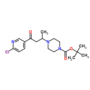 1-(6-氯-3-吡啶)-3-(4-boc-哌嗪-1-基)-1-丁酮结构式_886365-70-4结构式