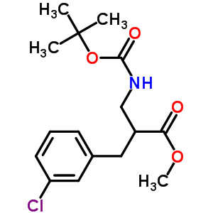 Methyl 2-n-boc-2-aminomethyl-3-(3-chloro-phenyl)-propionate Structure,886366-55-8Structure