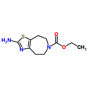 2-氨基-4,5,7,8-四氢-6-(N-乙氧甲酰)噻唑并[5,4-d]氮杂卓结构式_887352-57-0结构式