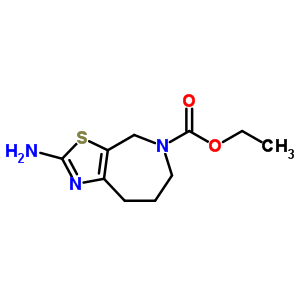 2-氨基-4,6,7,8-四氢-5-(N-乙氧甲酰)噻唑并[5,4-d]氮杂卓结构式_887352-60-5结构式