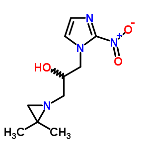 alpha-((2,2-二甲基-1-氮丙啶)甲基)-2-硝基-1H-咪唑-1-乙醇结构式_88876-92-0结构式