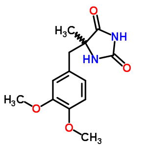 5-(3,4-Dimethoxybenzyl)-5-methylimidazolidine-2,4-dione Structure,892-02-4Structure