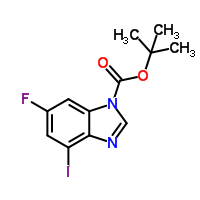 4-碘-6-氟-N-Boc-苯并咪唑结构式_895535-15-6结构式