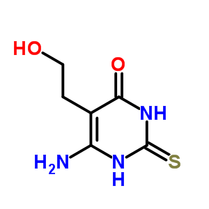 4(1H)-pyrimidinone,6-amino-2,3-dihydro-5-(2-hydroxyethyl)-2-thioxo- Structure,89598-68-5Structure