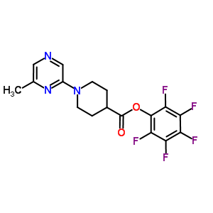 Pentafluorophenyl 1-(6-methylpyrazin-2-yl)piperidine-4-carboxylate Structure,898289-56-0Structure