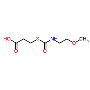 Propanoic acid, 3-[[[(2-methoxyethyl)amino]carbonyl]thio]- Structure,89896-08-2Structure