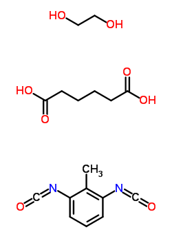 聚(乙烯己二酸),甲苯基2,4-二异氰酸酯结构式_9019-92-5结构式