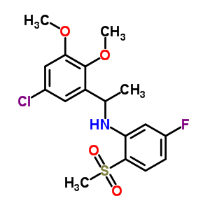 N-(1-(5-chloro-2,3-dimethoxyphenyl)ethyl)-5-fluoro-2-(methylsulfonyl)benzenamine Structure,903581-02-2Structure