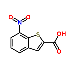 7-硝基苯并[b]噻吩-2-羧酸结构式_90407-22-0结构式