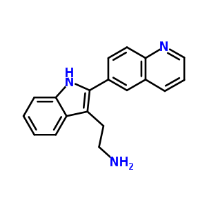 2-(2-喹啉-6-基-1H-吲哚-3-基)-乙胺结构式_904816-15-5结构式