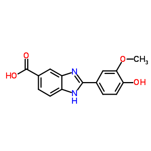 2-(4-Hydroxy-3-methoxy-phenyl)-1h-benzoimidazole-5-carboxylic acid Structure,904818-64-0Structure