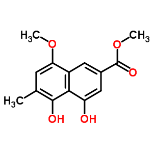 4,5-Dihydroxy-8-methoxy-6-methyl-2-naphthalenecarboxylic acid methyl ester Structure,90539-47-2Structure