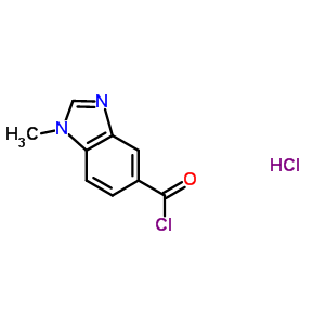 1-Methyl-1h-benzimidazole-5-carbonyl chloride hydrochloride Structure,906352-57-6Structure