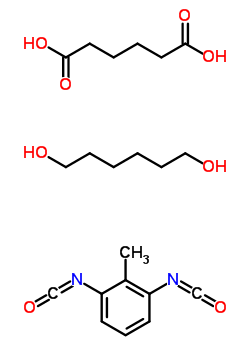 Hexanedioic acid, polymer with 1,3-diisocyanatomethylbenzene and 1,6-hexanediol Structure,9068-96-6Structure