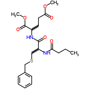 Dimethyl 2-[[3-benzylsulfanyl-2-(butanoylamino)propanoyl]amino]pentanedioate Structure,90709-68-5Structure