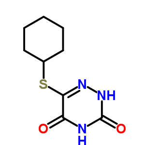 6-Cyclohexylsulfanyl-2h-1,2,4-triazine-3,5-dione Structure,90792-89-5Structure