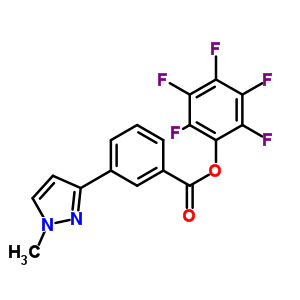 3-(1-甲基-1H-吡唑-3-基)苯甲酸五氟苯酯结构式_910037-11-5结构式