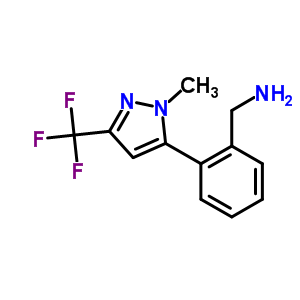 2-[1-Methyl-3-(trifluoromethyl)-1h-pyrazol-5-yl]benzylamine Structure,910095-35-1Structure