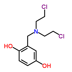 2-[Bis(2-chloroethyl)aminomethyl]benzene-1,4-diol Structure,91245-27-1Structure