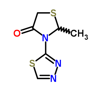 4-Thiazolidinone, 2-methyl-3-(1,3,4-thiadiazol-2-yl)- Structure,91260-00-3Structure