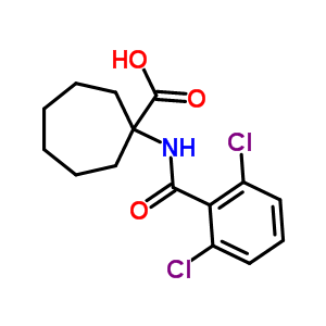 1-(2,6-Dichloro-benzoylamino)-cycloheptanecarboxylic acid Structure,912763-77-0Structure