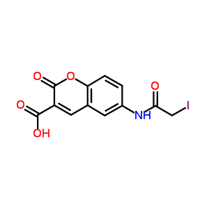 6-[(2-Iodoacetyl)amino]-2-oxo-chromene-3-carboxylic acid Structure,91330-22-2Structure