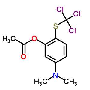 Phenol,5-(dimethylamino)-2-[(trichloromethyl)thio]-, 1-acetate Structure,91349-57-4Structure