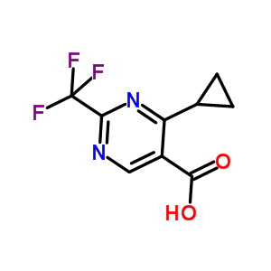 5-Pyrimidinecarboxylic acid, 4-cyclopropyl-2-(trifluoromethyl)- Structure,914201-19-7Structure