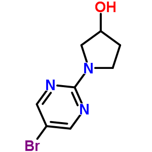 1-(5-溴-2嘧啶)-3-吡咯烷醇结构式_914347-70-9结构式