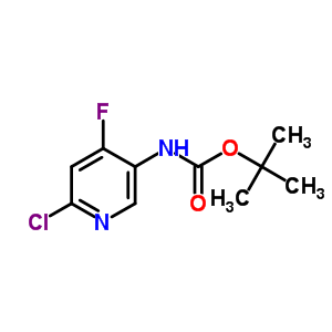 N-Boc-2-氯-4-氟-5-吡啶胺结构式_915307-78-7结构式