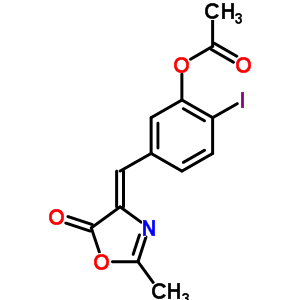 4-(4-乙酰氧基-3-碘苯al)-2-甲基-5-噁唑酮结构式_91719-58-3结构式