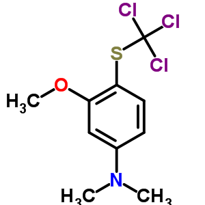 Benzenamine,3-methoxy-n,n-dimethyl-4-[(trichloromethyl)thio]- Structure,91799-65-4Structure