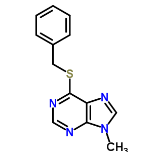 9H-purine, 9-methyl-6-[(phenylmethyl)thio]- Structure,91803-89-3Structure