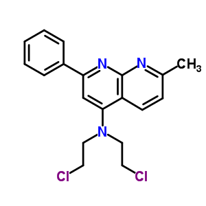 N,n-bis(2-chloroethyl)-7-methyl-2-phenyl-1,8-naphthyridin-4-amine Structure,91860-18-3Structure