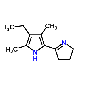 1H-pyrrole,2-(3,4-dihydro-2h-pyrrol-5-yl)-4-ethyl-3,5-dimethyl- Structure,91907-47-0Structure