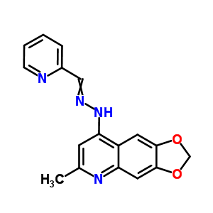 2-Pyridinecarboxaldehyde,  (6-methyl-1,3-dioxolo[4,5-g]quinolin-8-yl)hydrazone Structure,91919-05-0Structure