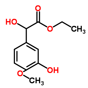 3-Hydroxy-4-methoxy-mandelic acid ethyl ester Structure,91971-78-7Structure