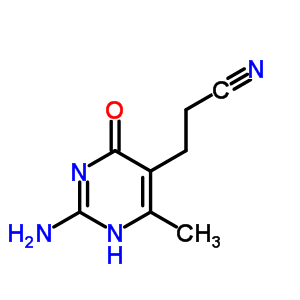 5-Pyrimidinepropanenitrile,2-amino-1,6-dihydro-4-methyl-6-oxo- Structure,92146-11-7Structure