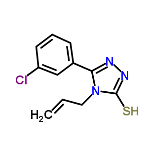 4-烯丙基-5-(3-氯苯基)-4H-1,2,4-噻唑-3-硫醇结构式_92286-36-7结构式