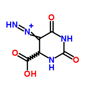 4-Pyrimidinecarboxylicacid, 5-diazohexahydro-2,6-dioxo- Structure,92306-77-9Structure