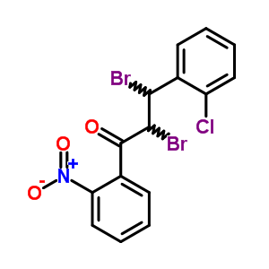 2,3-二溴-3-(2-氯苯基)-1-(2-硝基苯基)丙烷-1-酮结构式_92425-20-2结构式