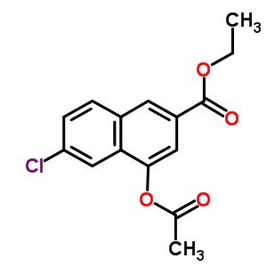 4-(乙酰基氧基)-6-氯-2-萘羧酸乙酯结构式_92435-75-1结构式