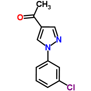 1-[1-(3-Chlorophenyl)-1H-pyrazol-4-yl]ethanone Structure,925142-81-0Structure