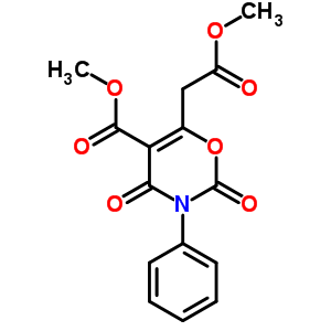 Methyl 6-(methoxycarbonylmethyl)-2,4-dioxo-3-phenyl-1,3-oxazine-5-carboxylate Structure,92554-42-2Structure