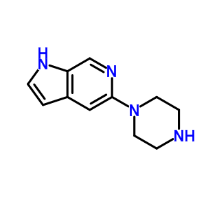 5-(1-哌嗪)-1H-吡咯并[2,3-c]吡啶结构式_926028-74-2结构式