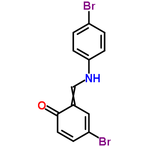 4-Bromo-6-[[(4-bromophenyl)amino]methylidene]cyclohexa-2,4-dien-1-one Structure,93186-78-8Structure