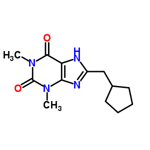 1H-purine-2,6-dione,8-(cyclopentylmethyl)-3,9-dihydro-1,3-dimethyl- Structure,93214-96-1Structure