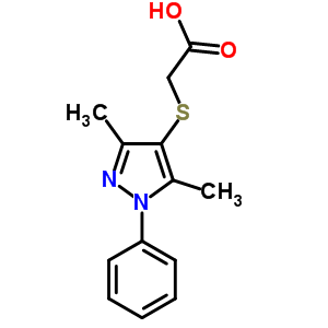 (3,5-Dimethyl-1-phenyl-1h-pyrazol-4-yl)thio]acetic acid Structure,93350-66-4Structure