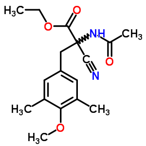 Ethyl 2-acetamido-2-cyano-3-(4-methoxy-3,5-dimethyl-phenyl)propanoate Structure,93437-05-9Structure